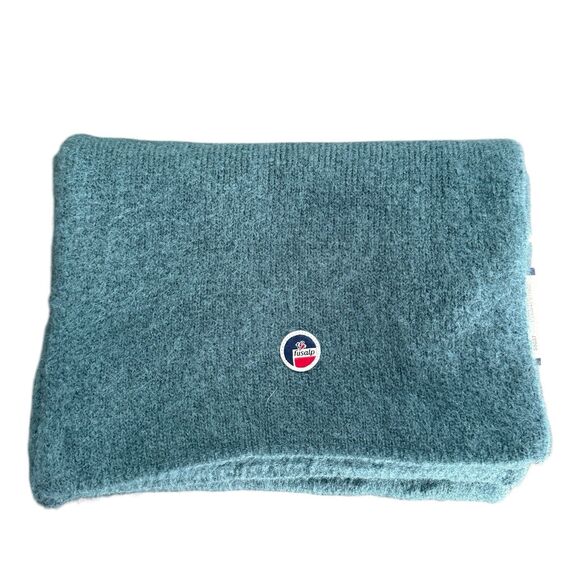 Fusalp Brushed Knitted Scarf In Blue - Picture 1 of 5